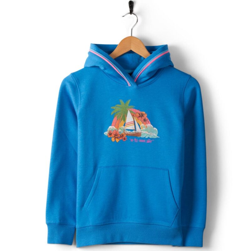 Vanale Kids’ Blue Recycled Popover Hoodie
