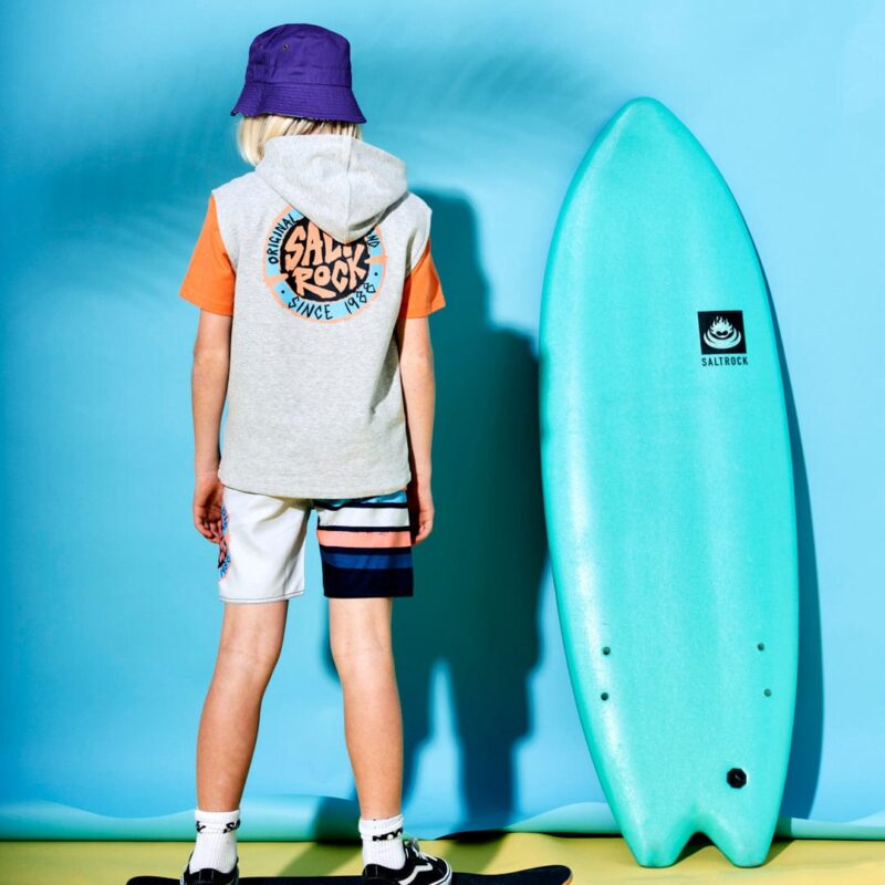 Vanale Kids’ Grey Sleeveless Popover Hoodie