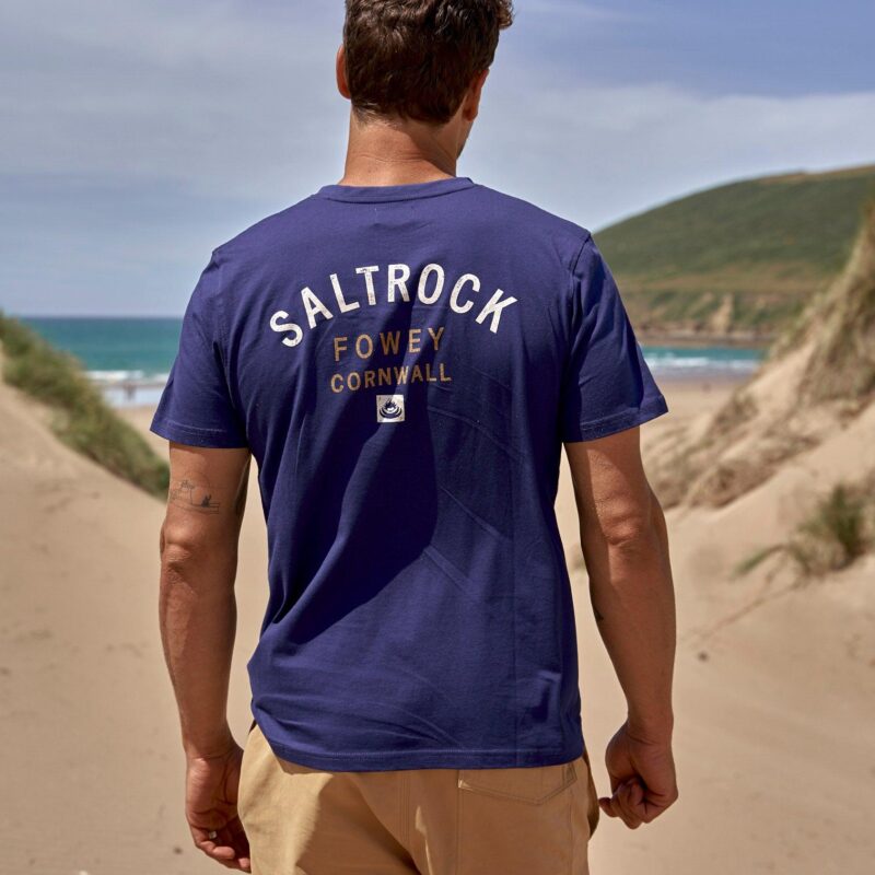 Vanale Men’s Blue Fowey Location Graphic T-Shirt