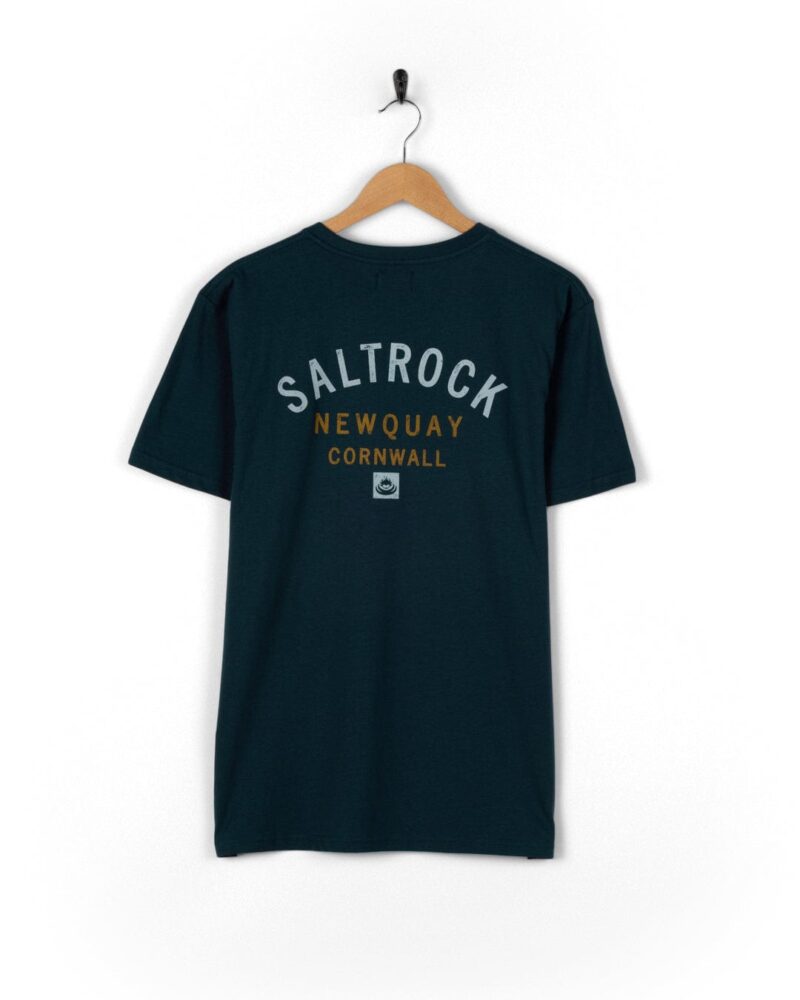Vanale Men’s Blue Newquay Location Graphic T-Shirt