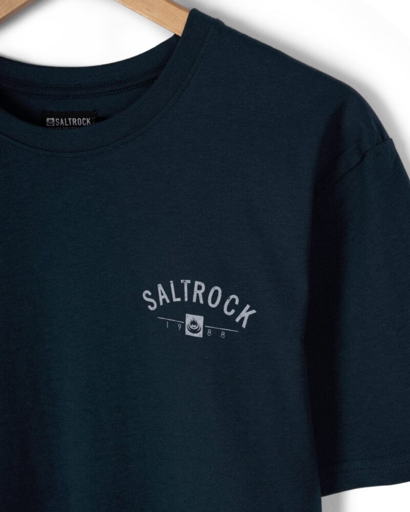 Vanale Men’s Blue Padstow Graphic Cotton T-Shirt - Image 2
