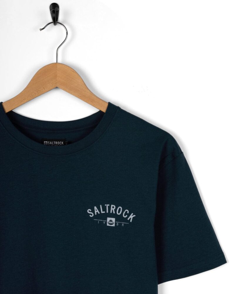Vanale Men’s Blue Newquay Location Graphic T-Shirt - Image 3